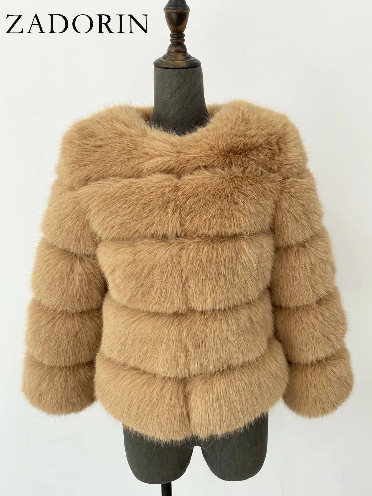 Low-Price Sales are Limited NEW Arrivals Luxury S-5XL 8 Colors Mink Coats Autumn Winter Fluffy Black Faux Fur Coat Women Thick Winter Warm Snow Outwear Evening Nightclub Party Faux Fur Jackets Ladies Girls Luxury Fashion Clot