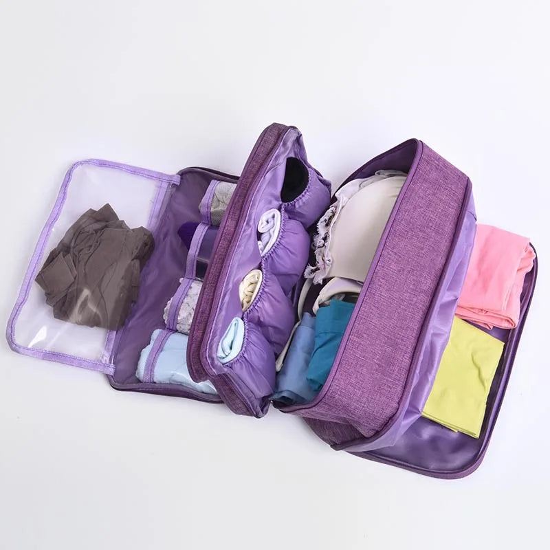 Travel Bra Organizer Underwear Storage Bag Women Men Socks Cosmetics Clothes Pouch Stuff Goods Accessories Supplies Products