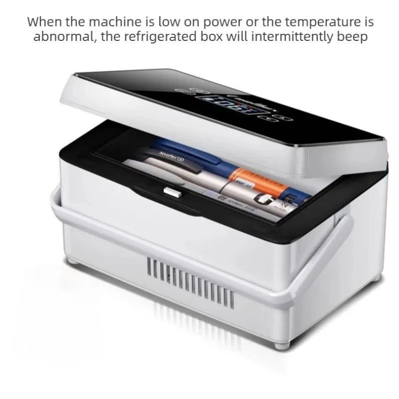 Home Outdoor Travel Car Train Airplane Dual Use Insulin Injections Cooler Fridge USB Rechargeable and Plug Portable Constant Temperature Medicine Storage Pills Case Medicines Cooler Refrigerator