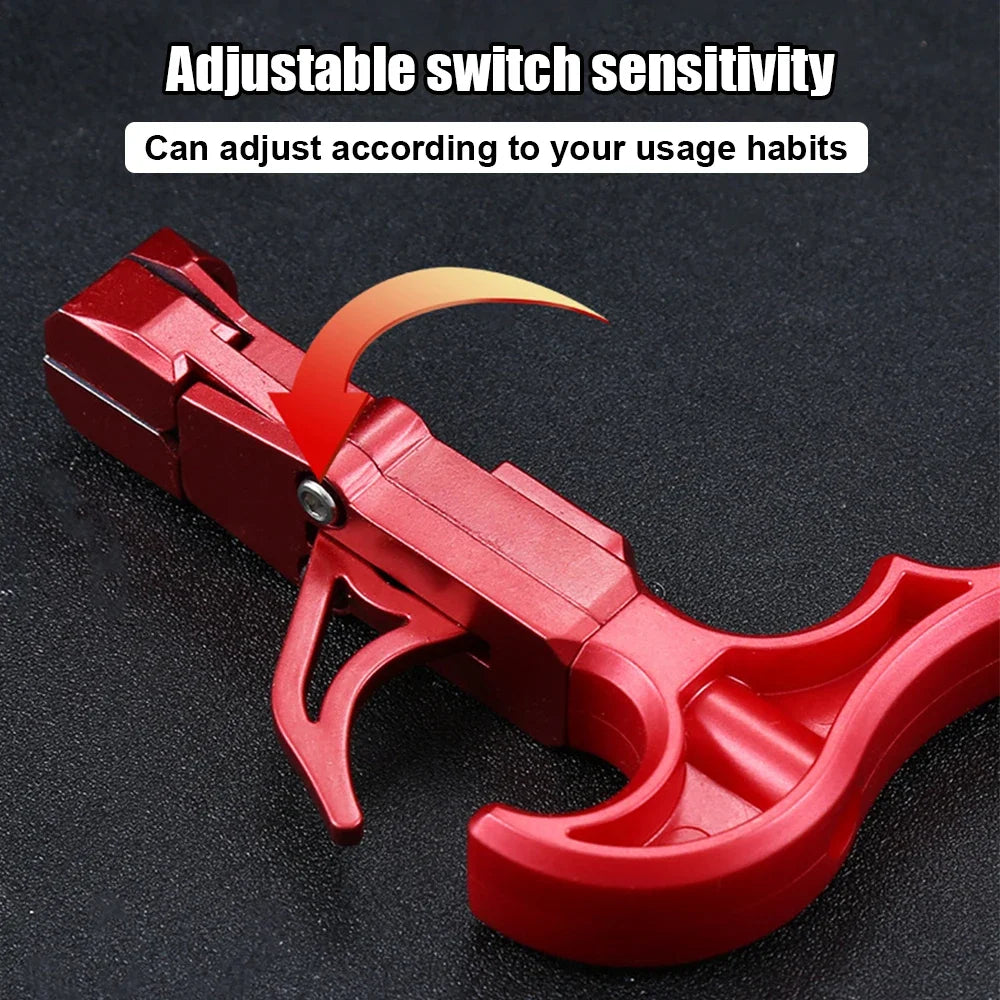 NEW Arrivals Fish Dart Spreader Releaser Fishing Shooting Slingshot Release Device Accessories Aluminum Fishing Slingshot Catapults Dart Catapults for River Lake Fishing Supplies