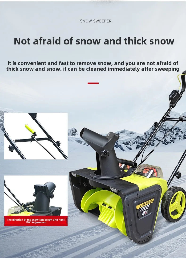 NEW Arrivals Electric Snow Plow Household Snow Courtyard Clearing Small Road Property Community Multi-Functional Hand Push Plow Artifact Thrower