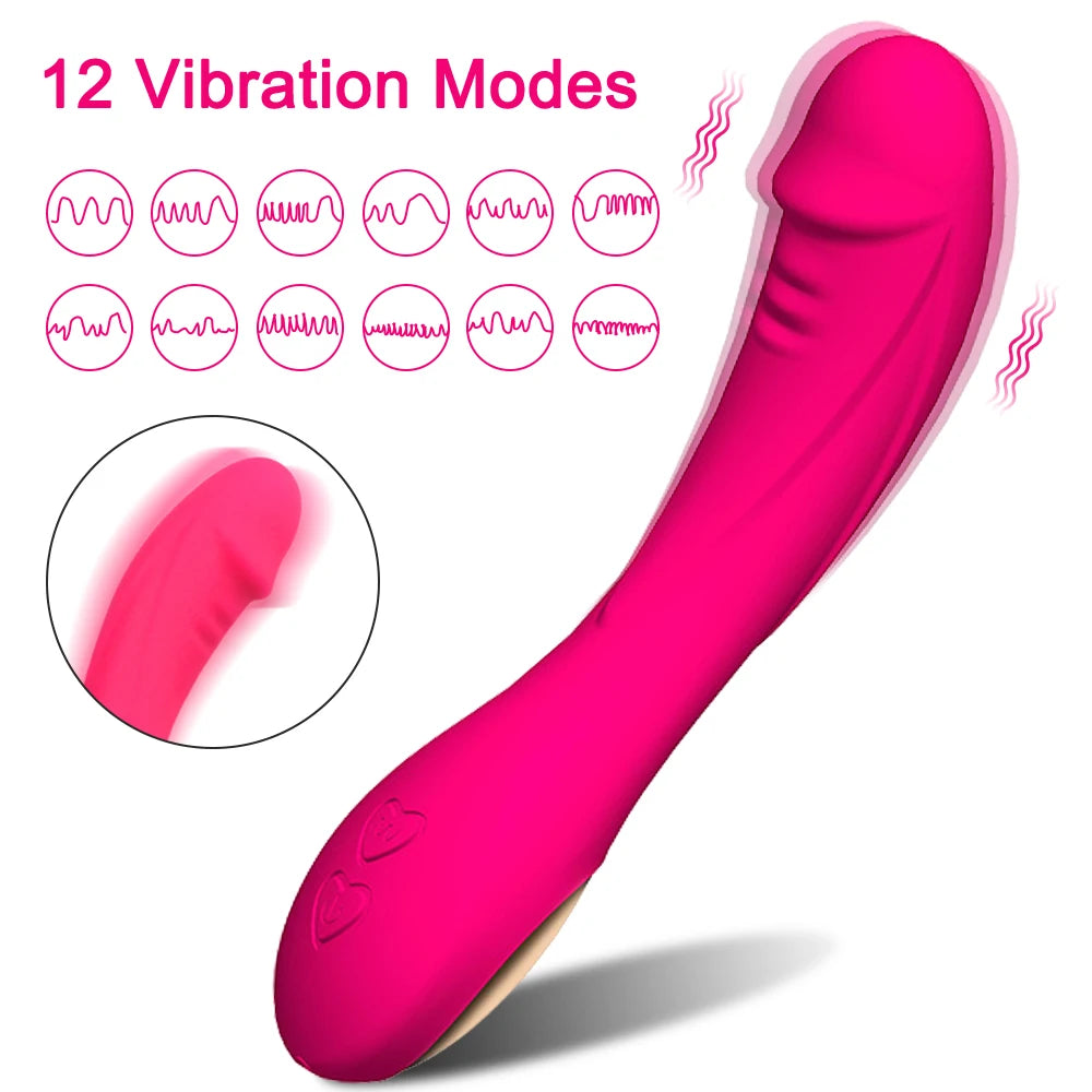 Dildo G-spot Vibrator for Women Powerful Vagina Clitoris Stimulator Soft Skin Feeling Sex Erotic Toys Products for Adults