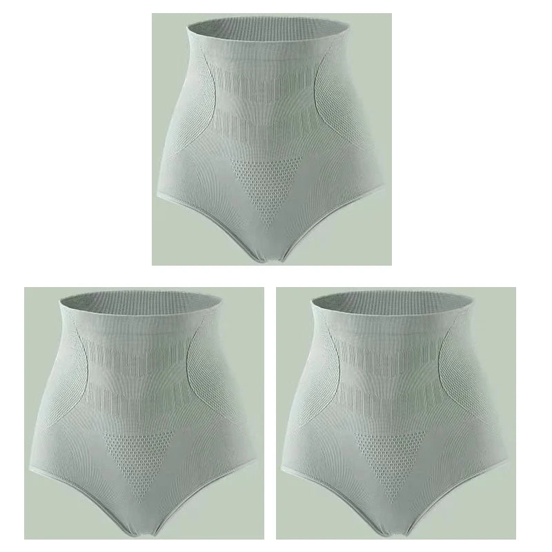 NEW Arrivals 3 PCS Set M-3XL Plus Size Women No Trace High Waist Shaping Panties Breathable Body Shaper Slimming Underwear Butt Lifter Tummy Control Panties Shapewear