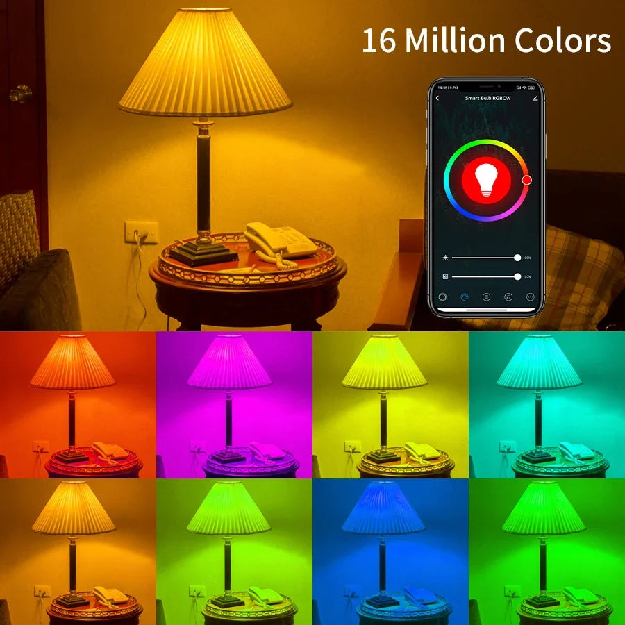 NEW Arrivals Alexa Google Home TUYA Smart Wi-Fi LED Light Bulbs 220V 10W 15W 20W E27 Alexa LED Lamp RGB Smart Life APP Google Assistant Voice Control