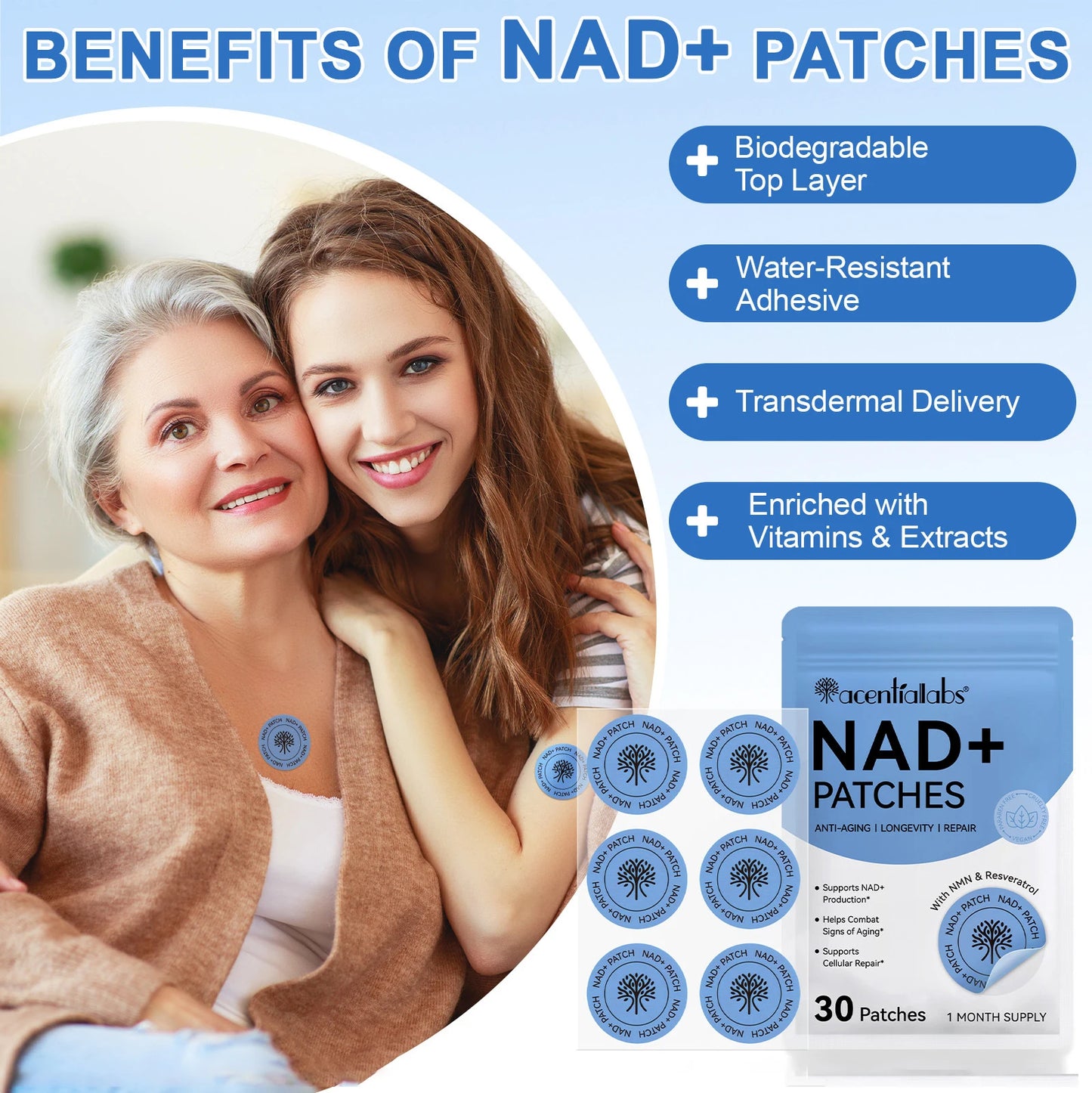Buy 10 Get 12 Free  NAD+ Weight Management Assistance Patch Easy To Use Body Weight Loss Sticker Women Men Body Care Patches Set Body Care Accessory Sets Health Care Supplies
