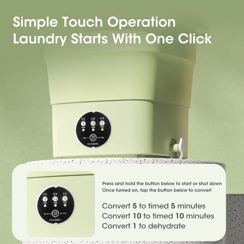 NEW!!!! Mini Folding Washing Machine With Dryer Bucket Socks Underwear Cleaning Washer Travel Dormitory 110V-240V EU US