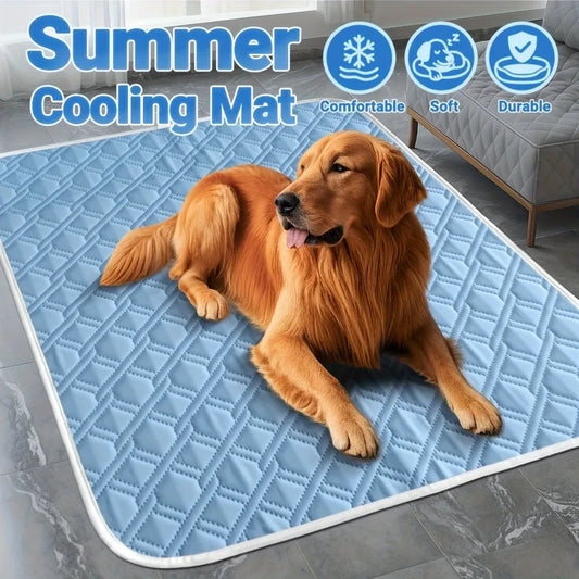S-2XL Dog Cooling Mat Summer Ice Pad Breathable Waterproof Bed Washable Cooling Cushion for Dogs Cats Small Medium Large Pets.