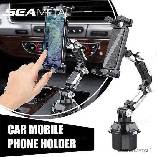 NEW  Car Tablet  Phone Mount on Cup Holder 6.5-9.5CM Adjustable Base Tablet/Phone Holder 360-Degree Flexible Rotation Phone Stand