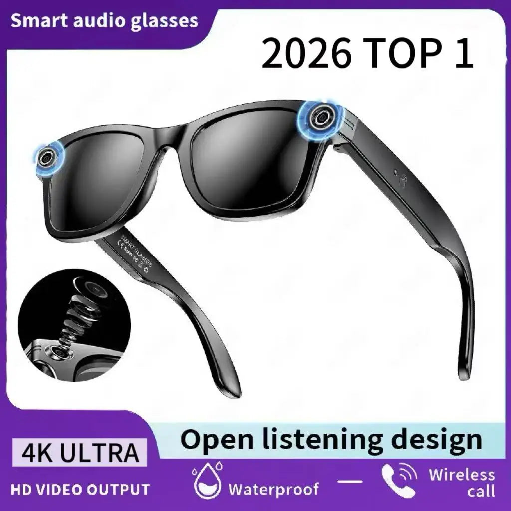 TOP 1 for Meta AI ChatGPT Smart Glasses 13MP Camera Video Recording 100+ Languages Translation Sunglasses Bluetooth Call Music Play