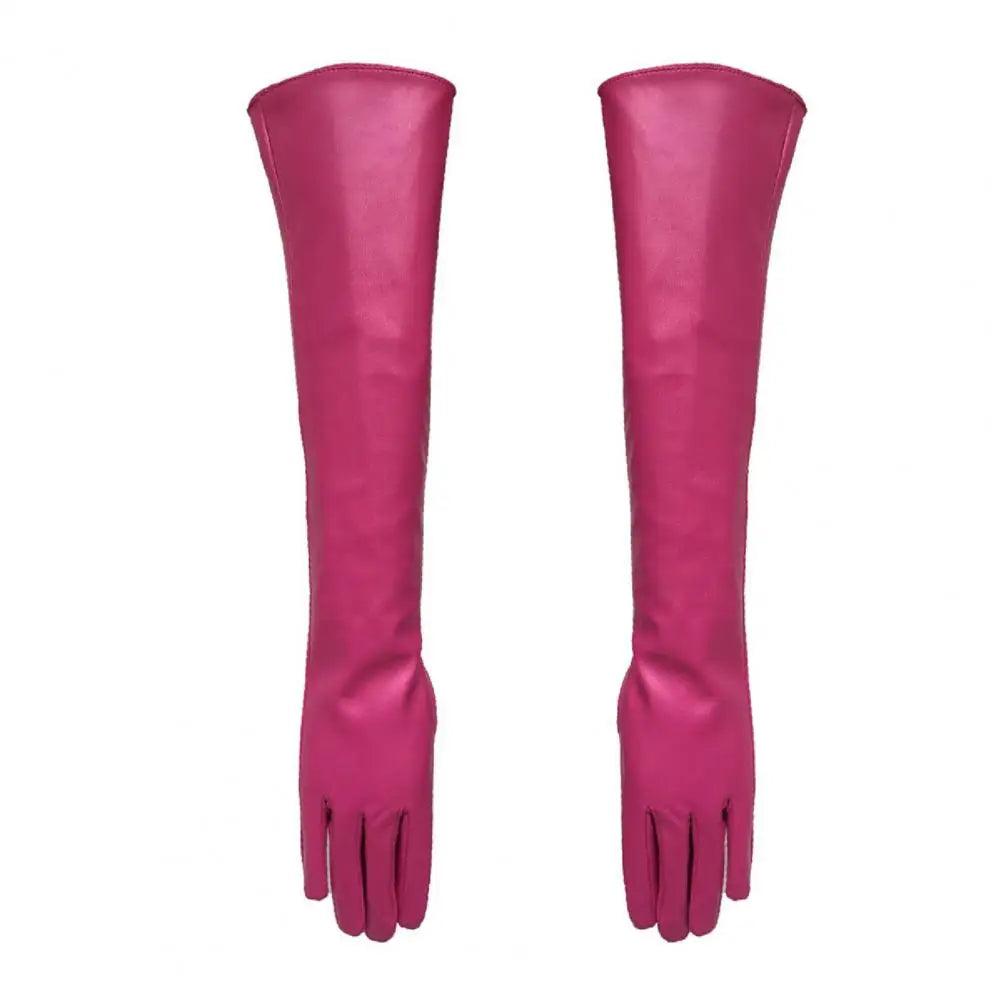 NEW Arrivals Full Finger Gloves Windproof Dress Gloves PU Leather Long Arm Gloves Costume Gloves For Dating Gifts Ladies Luxury Fashion Apparel Accessories