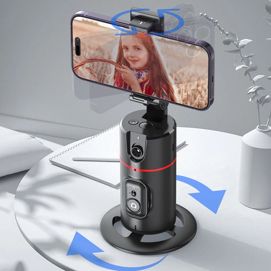 New 360 Rotation Follow-Up Gimbal Stabilizer Monopod Foldable Desktop Tracking Gimbal Stand For YouTube TikTok Instagram Reels Live Photography Smartphones Supplies Mobile Phones Electronics Products Tools