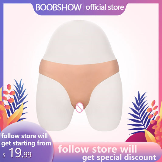 Simulated Silicone Fake Vagina Underwear Briefs Panties Hiding Penis For Crossdresser Transgender Shemale Dragqueen Cosplay Gays