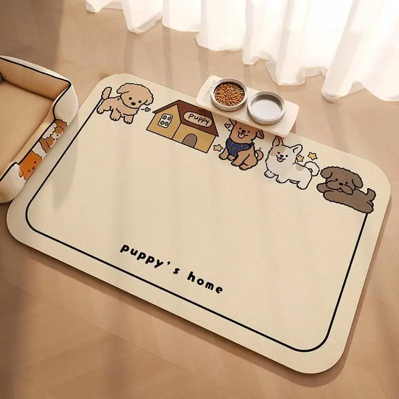 Pet Supplies Mat Domestic Cat Dog Feeding Mat Pet Placemat For Food Water Bowl With Waterproof Quick-Drying Floor Mat Pet Supplies