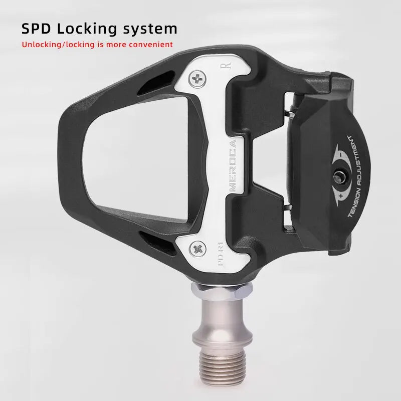 Bike Lock Pedal Bicycle Self-Locking Pedal With Sealed Bearings Lock Piece For SPD System Road Bike Ultra-Light Pedal