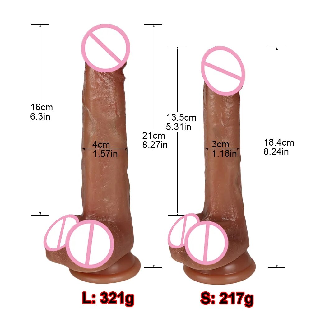 Huge Gold Dildo Super Soft Realistic Penis Dick Strapon Female Masturbator Double Layer Silicone Suction Cup Sex Toys For Woman