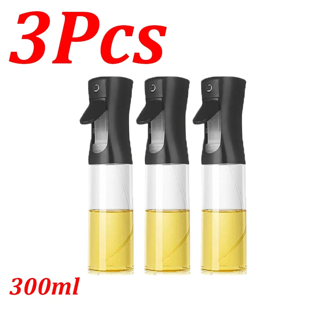 NEW Arrivals 4PCS Set Spray Oil Sprayer Dispenser Edible Olive Oil Spray 300/500ML Oil Sprayer Cooking Baking Vinegar Soy Sauce Spray Container Kitchen Accessories