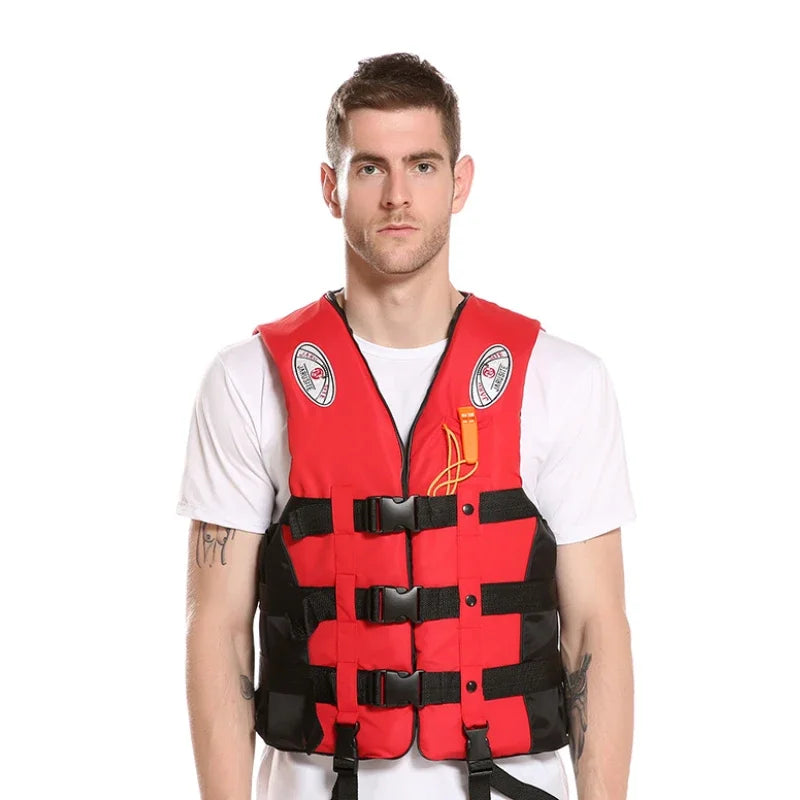 S(25-35Kg) 3XL(100-110Kg) Professional Life Jackets  Swimming Boating Kayaking Canoe Swimming Vest Water Safety Survival Suit Universal  Life Vest Jacket for Adult Children S -XXXL
