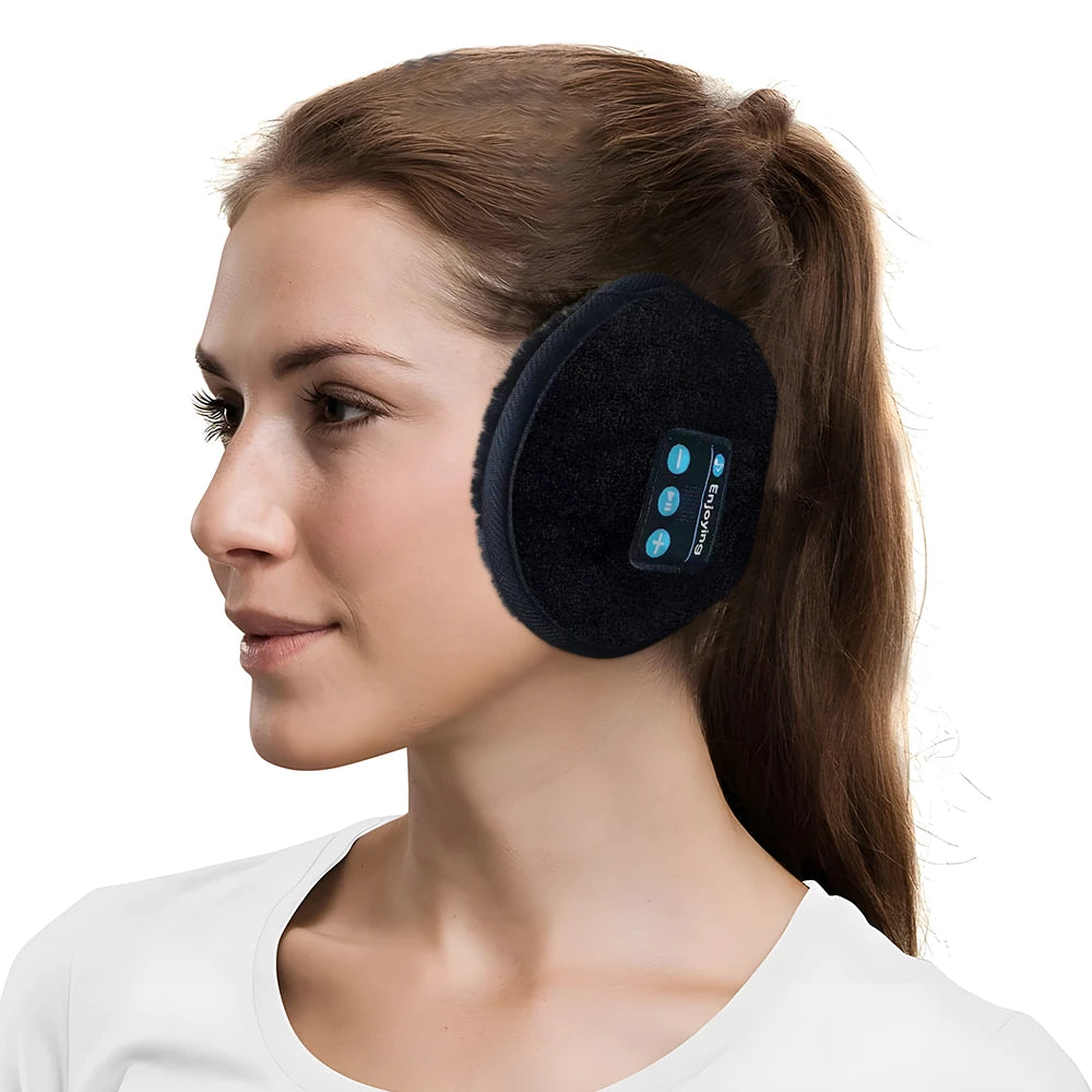 NEW Arrivals 2 Drivers with Microphone Bluetooth Ear Muffs for Winter Women Men Wireless Earmuffs Headphones Ear Warmer Winter Music Ear Cover Built-in HD Speakers