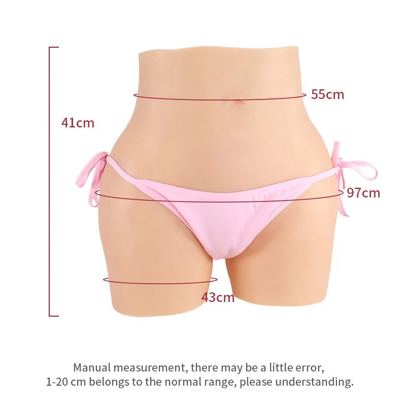 Men's Silicone Fake Vagina Pants Sexy Buttocks Shemale Cosplay  Crossdresser Drag Queen Hip Enhancer Pant 6 Colors