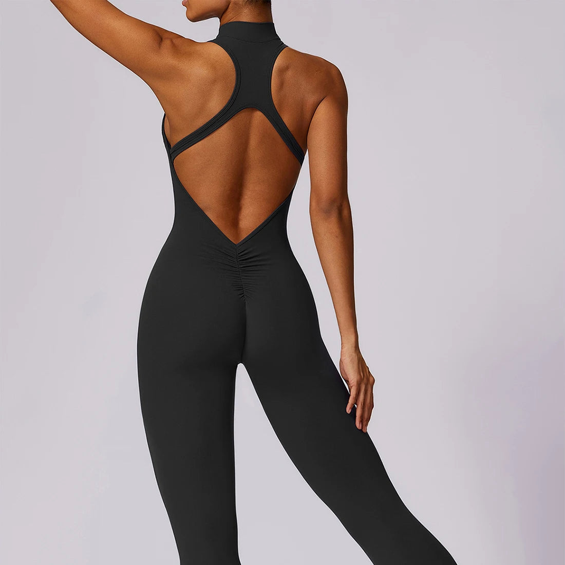 Gym Romper V-Butt Backless Set Fitness Bodysuit Siamese Sportswear Women Jumpsuit Buttery-Soft One-Piece Playsuit Yoga Suit