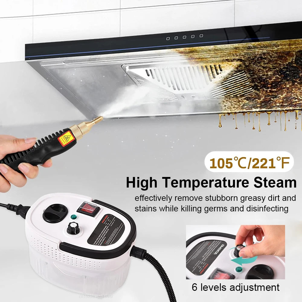 Steam Cleaner High Pressure Steam Cleaner 2500W Handheld High Temperature Steam Cleaner for Home Kitchen Car Steam Cleaning