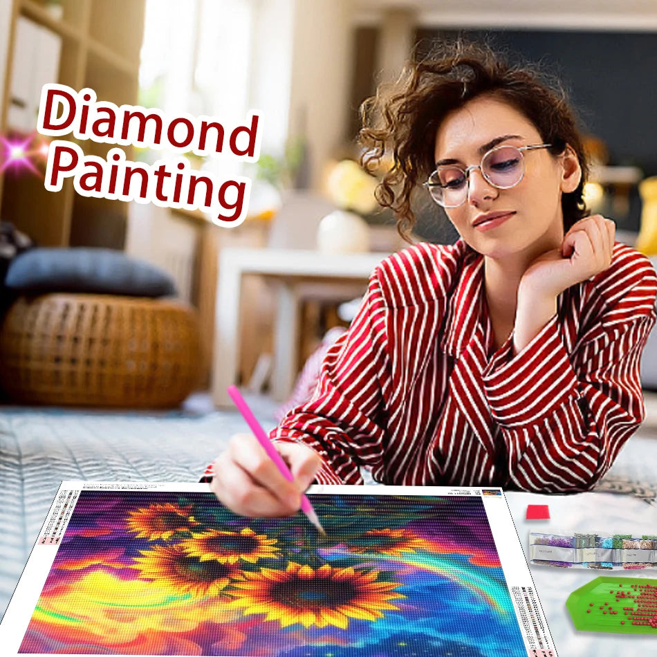 Diamond Painting Tree Rhinestones Art Embroidery 5D Diy Full Round Square Drills Handicraft Landscape Artwork Home Living Room Decoration Supplies
