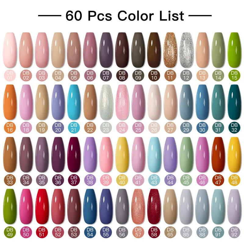 NEW Arrivals 24/40.120PCS Set Colors Gel Nail Polish Set Semi Permanent Hybrid Gel Varnish Set Base Top Coat Soak Off UV LED Nail Gel Kits Manicure Pedicure Accessories Nail Care Tools Sets Cosmetic Supplies