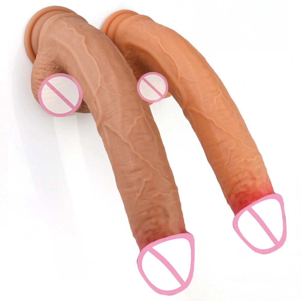 S/L Realistic Dildo Cheap Anal Sex Toys Soft Skin Penis Long Huge Adults Dick Strapon Suction Cup For Female Vagina Masturbator