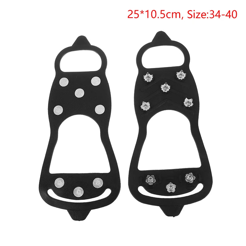 NEW Arrivals 2PCS 8-Studs TPE Anti-Slip Ice Claws Winter Sport Shoe Cover For Women Men Snow Climbing Spike Grips Crampon Cleats Boots Cover Winter Sports Accessories Supplies