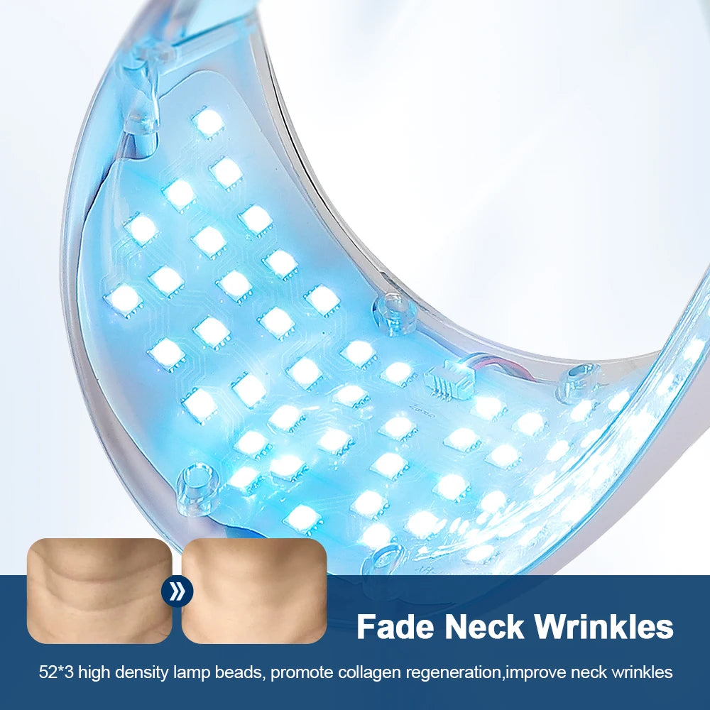 Neck Led Mask Anti-Aging Mask Skin Tightening Lifting Neck Beauty Device Brighten Skin Rejuvenation Improve Neck Muscle Sagging Women Skin Care Accessories Beauty Salon Supplies