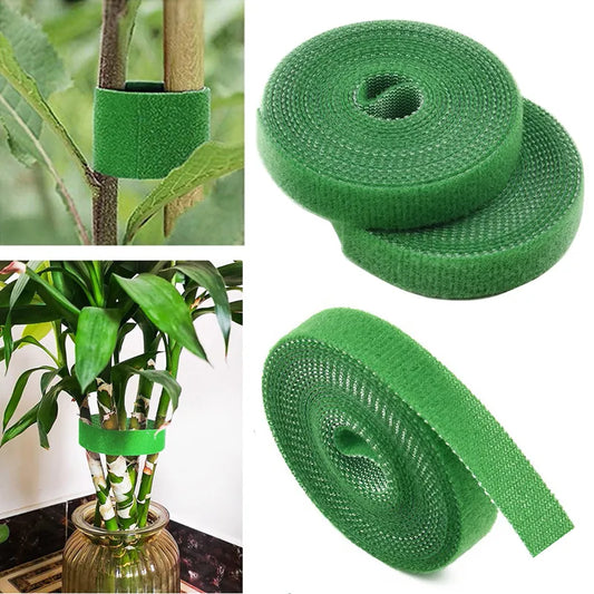 3PCS  Rolls Green Garden Twine Plant Ties Nylon Plant Bandage Garden Hook Loop Bamboo Cane Wrap Support Garden Accessories