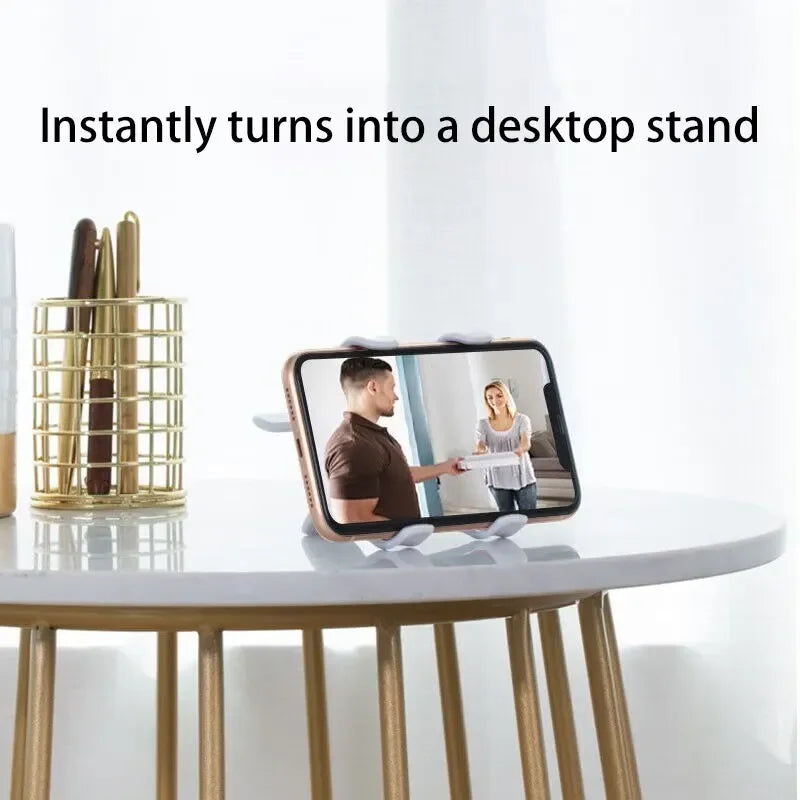 NEW White/Black Color Lazy Bedside Desktop Mobile Phone Clamp Bracket Flexible Long Arm Gooseneck Lazy Person Bracket With Handle Overhead Live Holder Mobile Phones Accessories