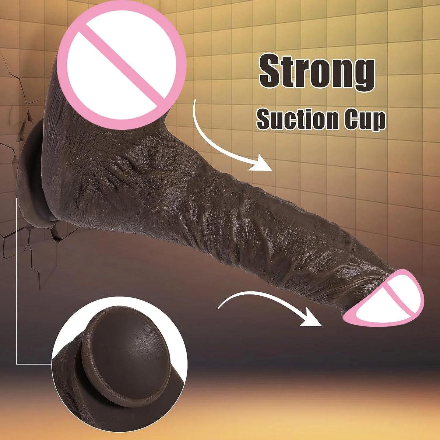 8.4 Inch Soft Realistic Dildo Silicone Dildos with Suction Cup Lifelike Huge Dildo for Vagina Anal Stimulate Sex Toys for Women