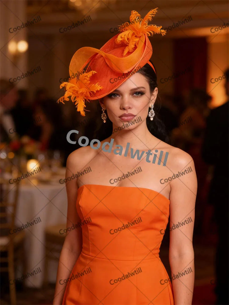 21 Colors Royal Ascot Horse Racing Women Femme Luxury Fascinator Kentucky Ladies Tea Cocktail Derby Headpiece Feather Fancy Opera Concerts Red Carpet Bride Wedding Hats Apparel Accessories
