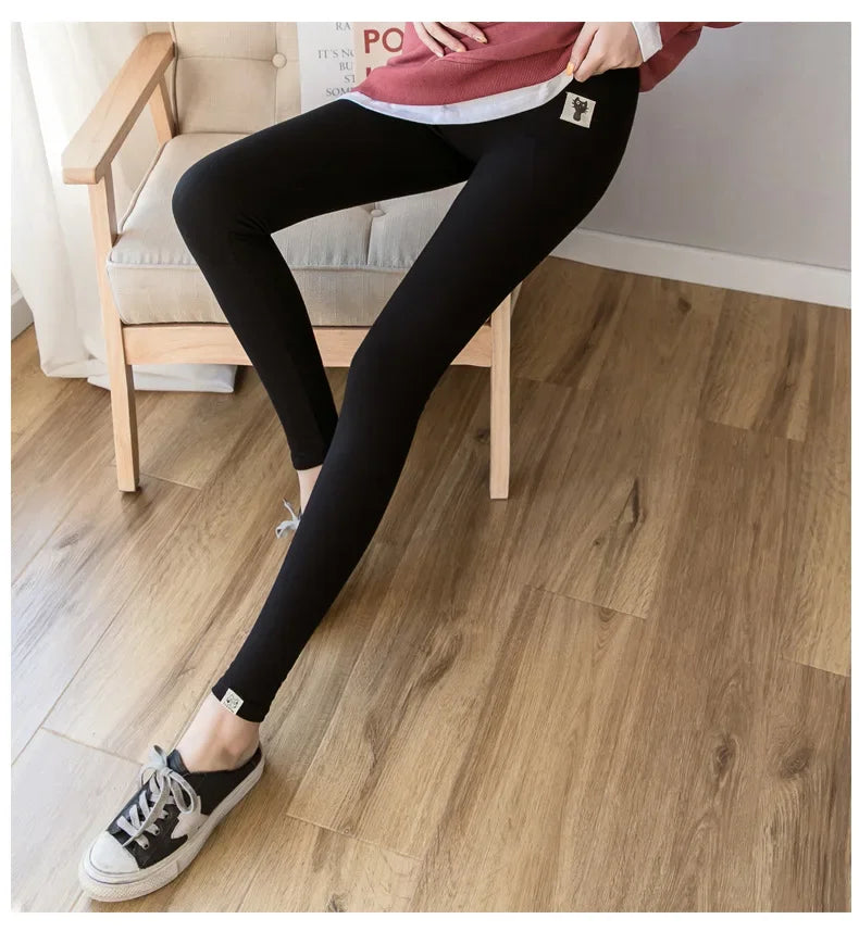 M-3XL Plus Size Pregnant Women Adjustable Bottoming Pants Maternity High Waist Tights Pants Women Comfortable Breathable Elastic Outdoor Hiking Fitness Leggings