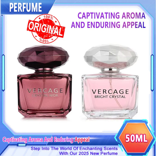 50ML Versace Osmanthus Peony and Pomegranate Fragrance Perfume for Women Crystal Diamond Series Light and Elegant Scent Parfum