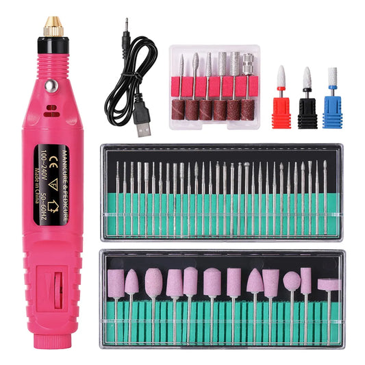 HALAIMAN Electric Nail Drill Machine Set Pedicure Grinding Equipment Mill For Manicure  Professional Strong Nail Polishing Tool