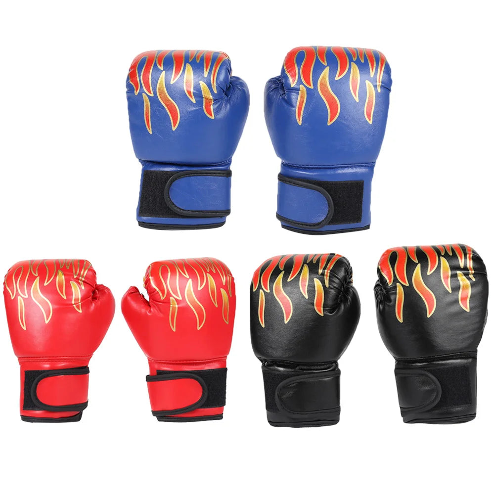 2 PCS Set 8oz Kids Boxing Gloves PU Leather Muay Thai Mitts Breathable Fighting Mitts Taekwondo Mitts for Boys Girls Youth Kick Boxing Practice Training Exercise Children Sports Accessories