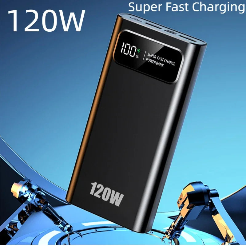 Xiaomi 200000mAh 120W Portable Power Bank Super Fast Charging PowerBank High Capacity Mobile Power For iPhone Samsung Huawei New