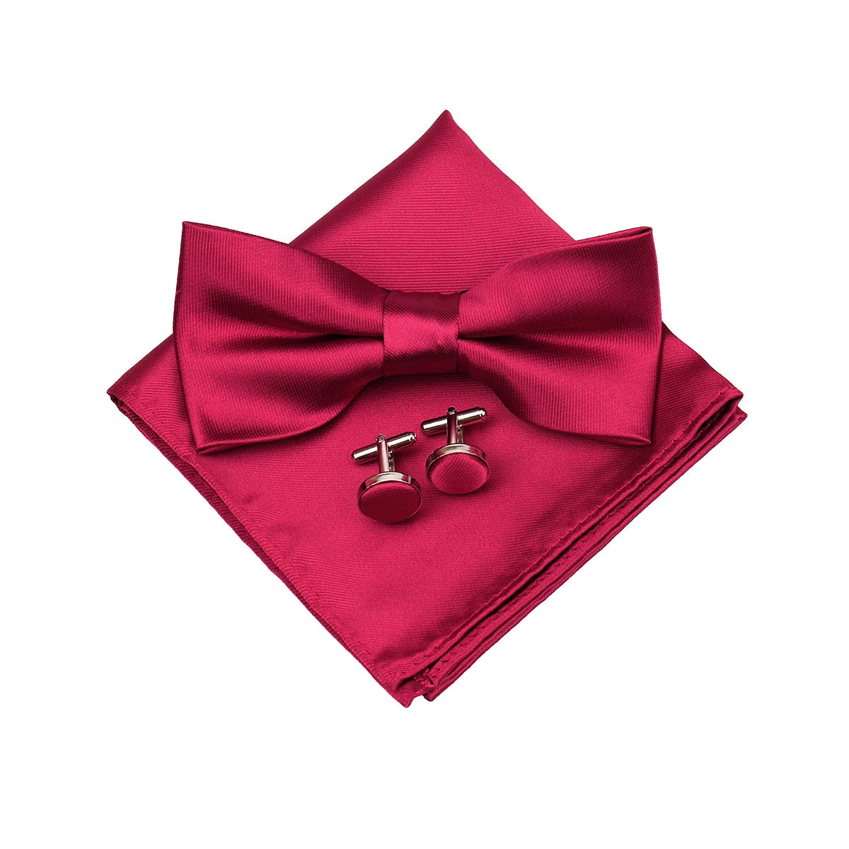 3 PCS Set 55 Colors Luxury Paisley Bowtie Suit Man Bow Tie Pocket Square Cufflinks Wedding Bowknot Accessories Butterfly Neckwear Adjustable Adult Ties
