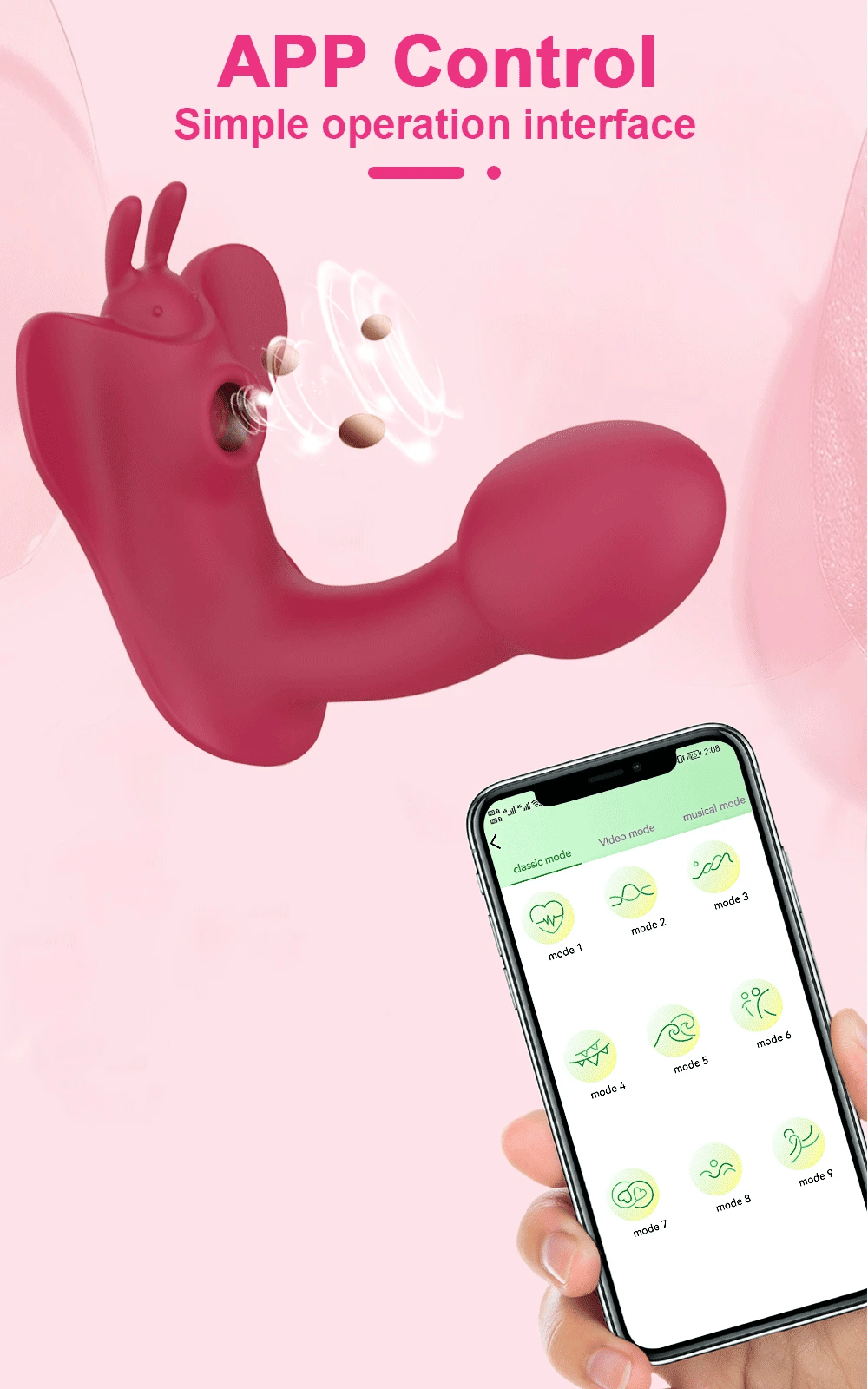 NEW Arrivals Wearable Sucking Panty Vibrator Butterfly Vibrators Dildo Adult Sex Toys For Women APP Vibrating Egg Vaginal Clitoris Stimulator
