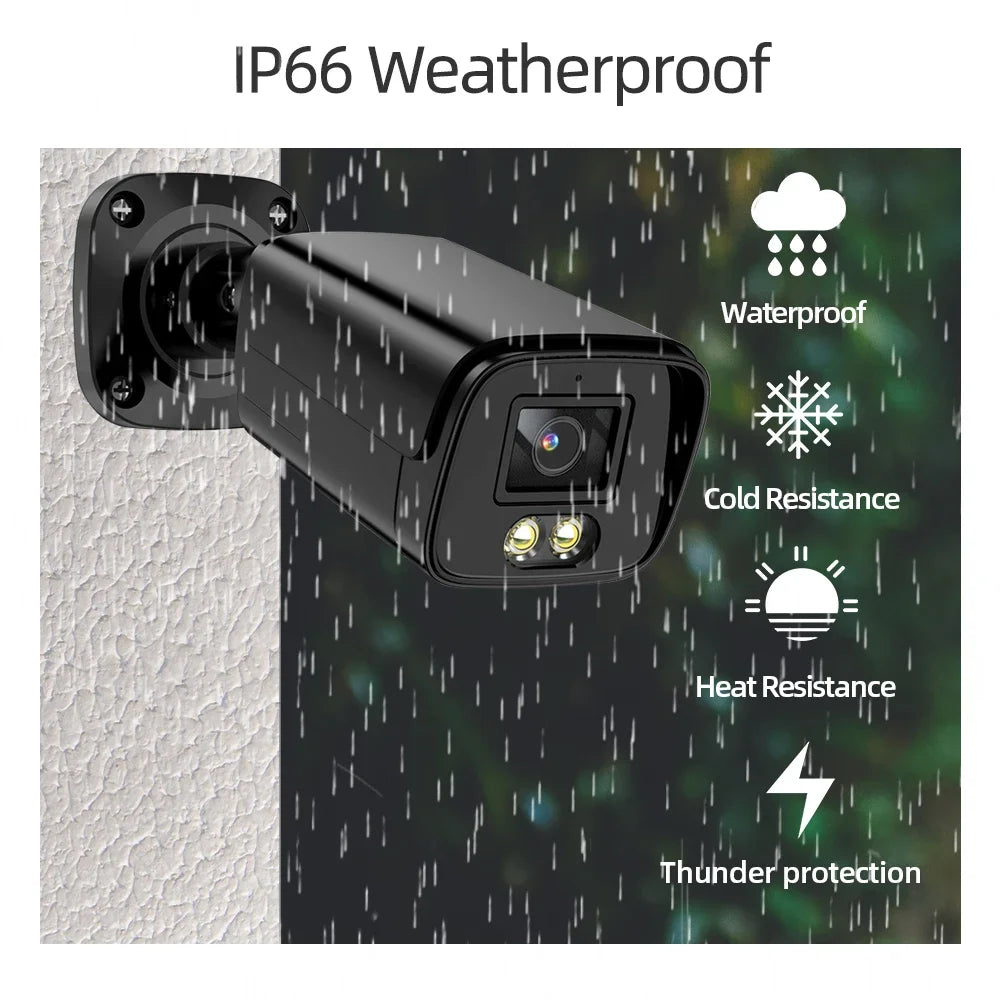 8CH 8.0MP 24H Full Color Night Vision CCTV AHD Camera KIT Set 8MP 4K Outdoor Waterproof Street Luminous Monitor Security System