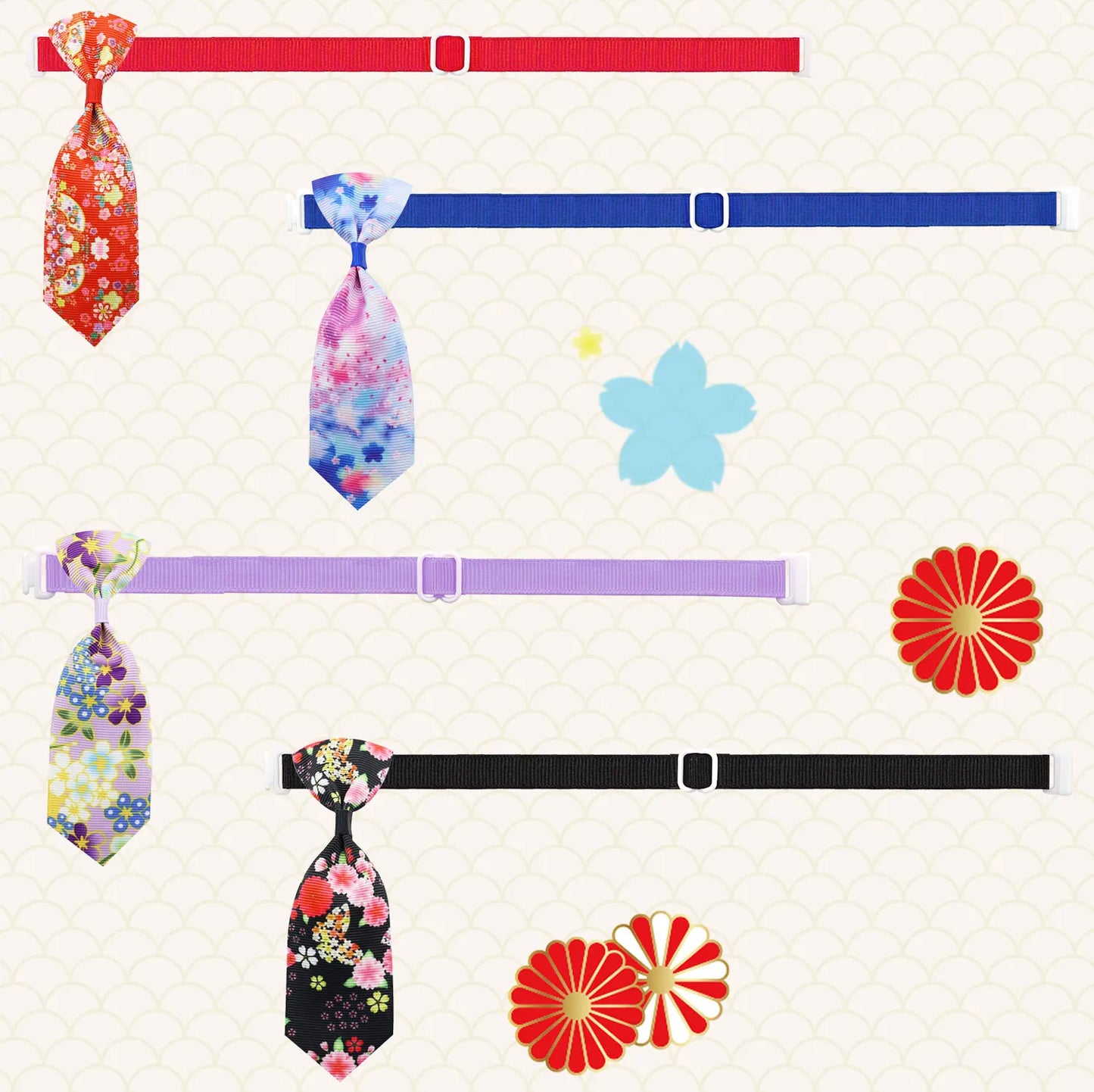 50/100/200Pcs  Dog Bows Pet Cat Dog Grooming Bowties Adjustable Collar Dog Bow Ties Bowknot Accessories For Small Pets