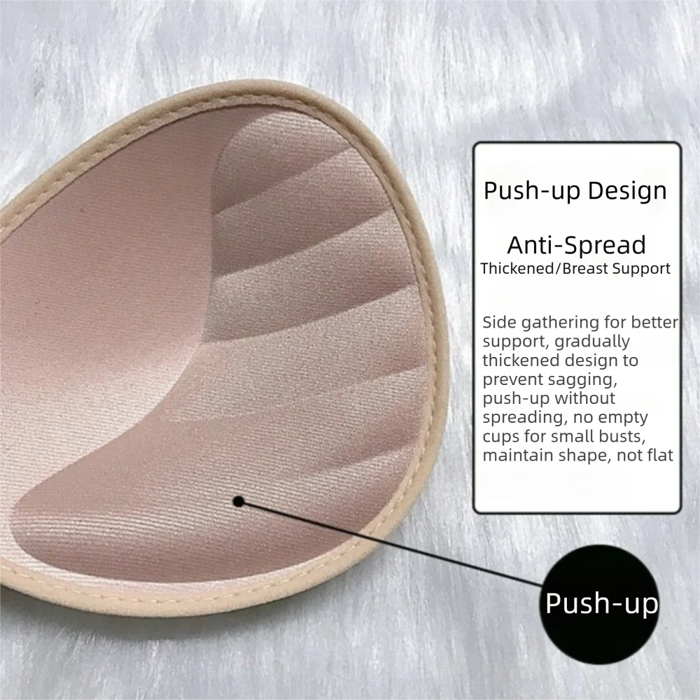 5 Colors High Quality Thick Bra Pads Removable Breathable Push Up Bra Pads Seamless Sponge Padded Women Underwear Accessories