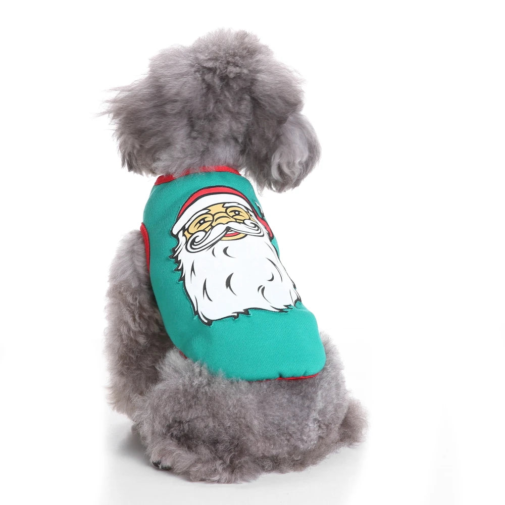 Pet Christmas Halloween Cosplay Dog Clothes Santa Baby Dog Costume Winter Puppy Pet Cat Coat Dog Suit with Cap Warm Clothing for Dogs Cats