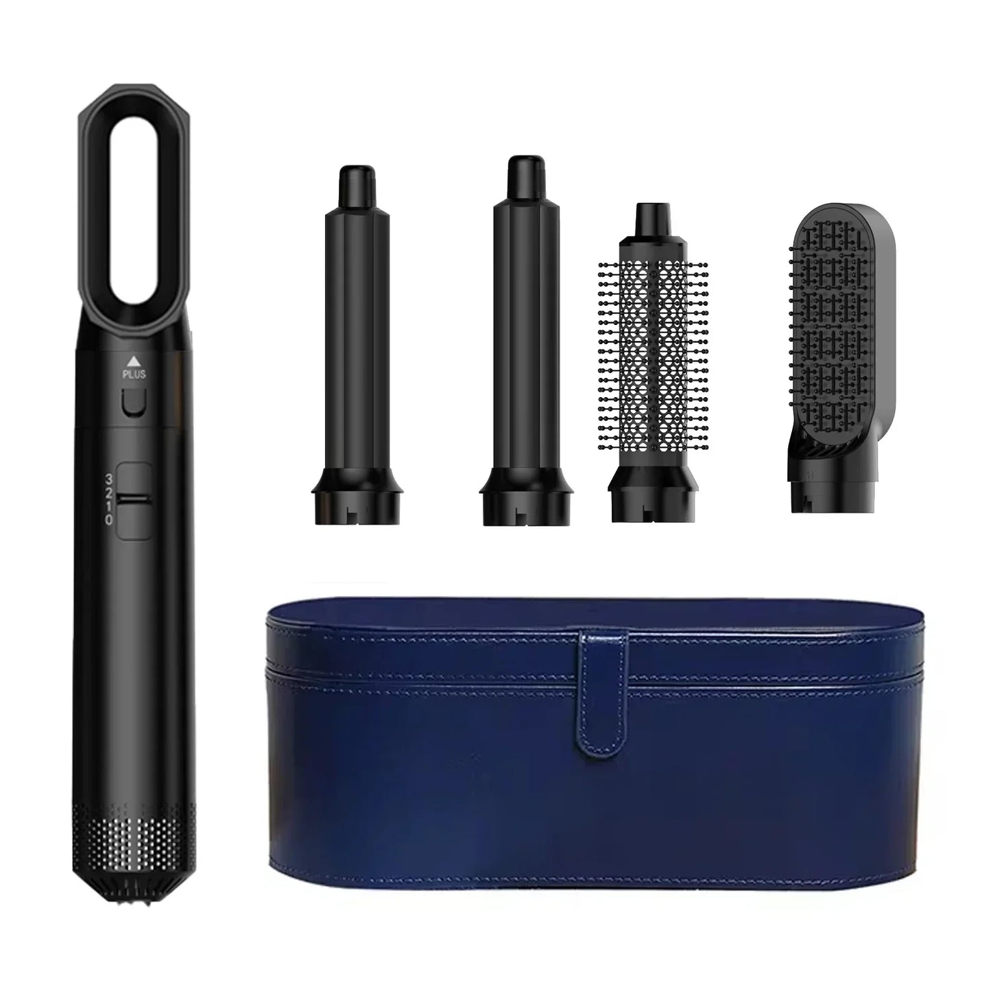 5 In 1 Set Hair Dryer And Hot Air Comb Brush With Curling Iron Hair Straightener For Fast Drying Curling Straightening And Styling Women Beauty Salon Spa Accessories Hair Care Tools Set Kit
