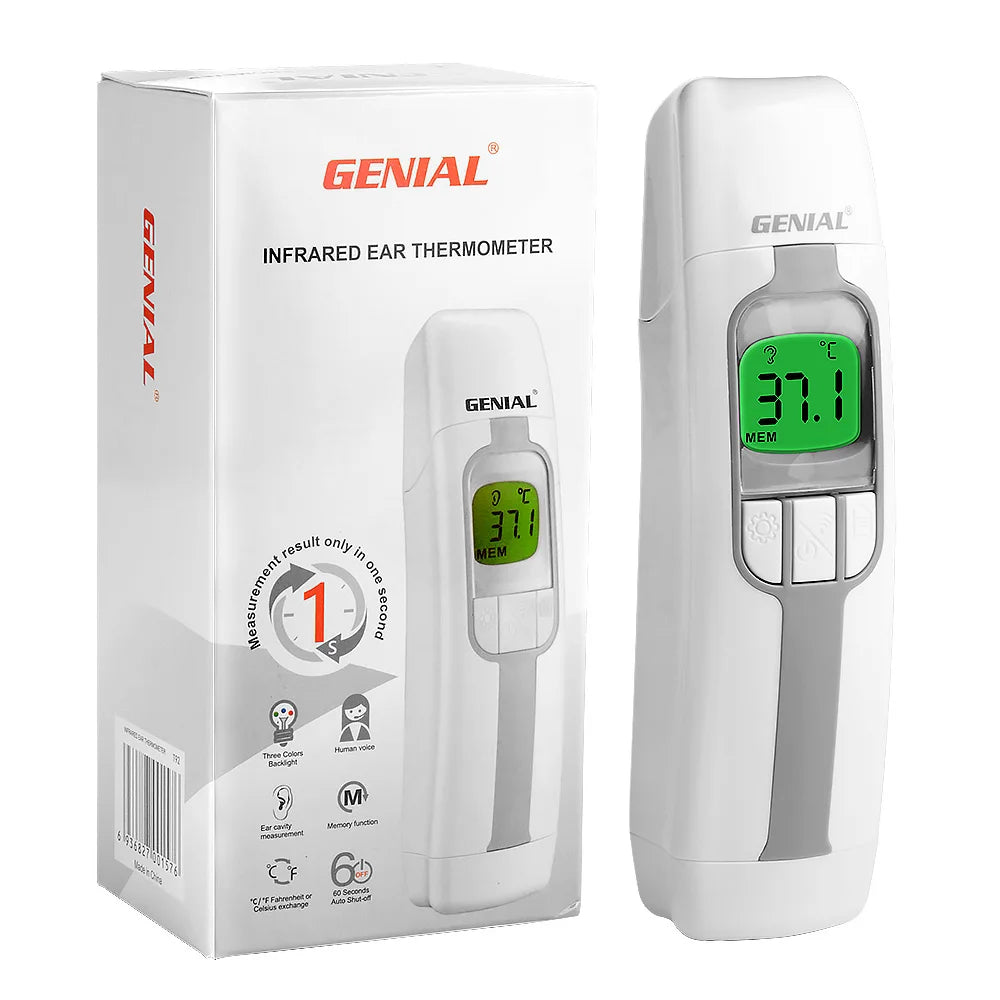 NEW Arrivals Ear Thermometer,1 Second Accurate Digital Thermometer for Adults Kids Babies,3 Age Groups Rose Red  Backlight Display Fever Alarm Medical Accessories Health Care Products