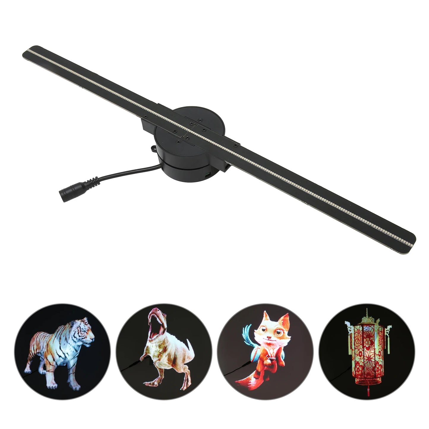 3D Hologram Fan 16.5inch 2000x224 WiFi 3D Projector with 224 LED Light Beads for Business Store Advertising
