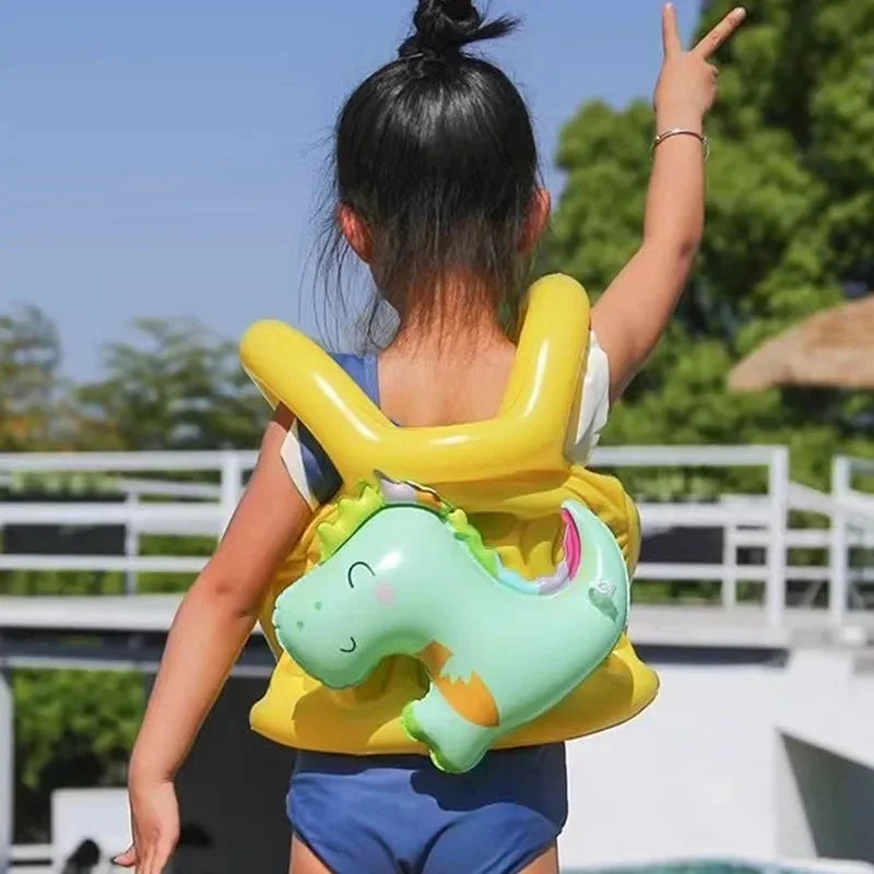 New Arrivals 12 Colors/Styles Angel Wings Inflatable Vest Life Jacket for Girls Swimming Training Accessories PVC Material Floatation Device with Wings Home Water Pool Beach