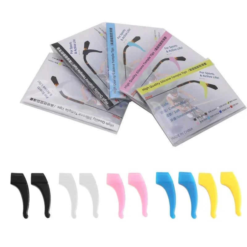 New Arrivals 20 Pairs Set (40PCS) Silicone Anti-Slip Ear Hooks for Women Men Antiskid Glasses Leg Ear Sleeve Clear Anti-fall Eyewear Holder Accessories